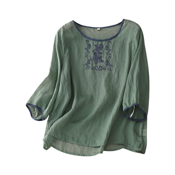 Womens Summer Tops Womens Shirts Dressy Women Summer Tops Loose Fit Sunblock Shirts Large for Women Compression Workout Top Long Sleeve Shirt Teen Girl Tall Blouses Work on Clearance Green L