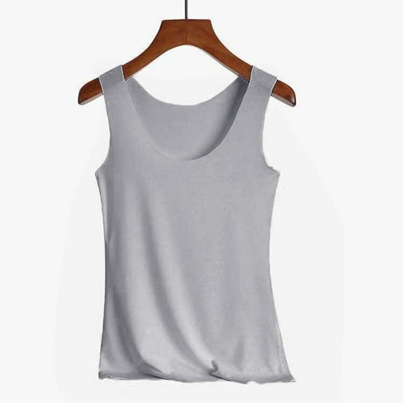 Womens Summer Tops Womens Tank Tops Sleeveless Scoop Neck Loose Fit Summer Clothes Shirts for Women