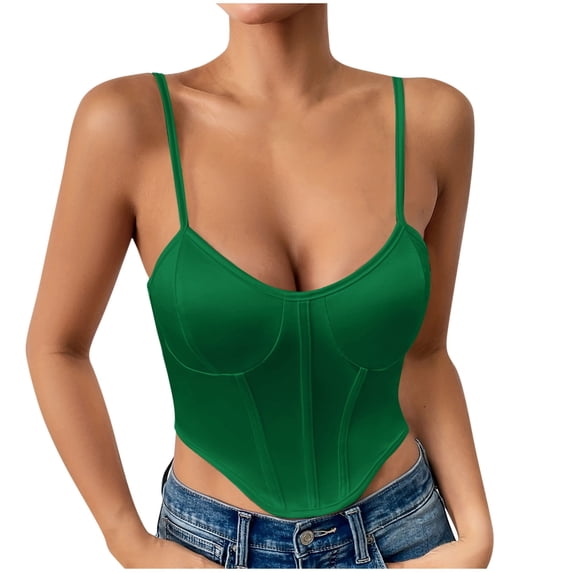 Womens Summer Tops,Womens Tank Tops Solid Color Sleeveless Halter Top Low Round Neck Tops Comfy Solid Casual Regular Crew Neck Shoulder Strap Tank Tops For Women Spring Tops For Women
