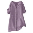 thumbnail image 1 of Womens Summer Tops, Womens Tops, Trendy Women's Casual Shirts for Everyday Wear Elegant 3/4 Sleeve Blouse with Lace Hollow Design Ideal for Various Outfits, 1 of 3