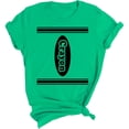 thumbnail image 1 of Womens Summer Tops Womens Turtle Tops Cute Tight Shirts for Women Back Top Woman Ladies Long Sleeve Shirts Casual Long Sleeve Compression Leopard Color Top Workout Fit on Clearance Green 2XL, 1 of 2