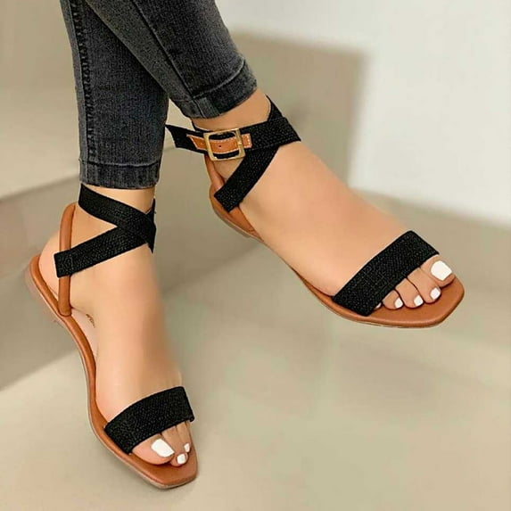 Womens Summer Trends!AXXD Bride Slippers,New Wrap Outer Wear Belt Buckle Sandal Slippers For Sister New Arrival Size 5.5