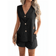 thumbnail image 1 of Womens Summer Vacation Outfits Beach Travel Cruise Resort Wear 2 Piece Short Sets Casual Tank Tops and Shorts, 1 of 7