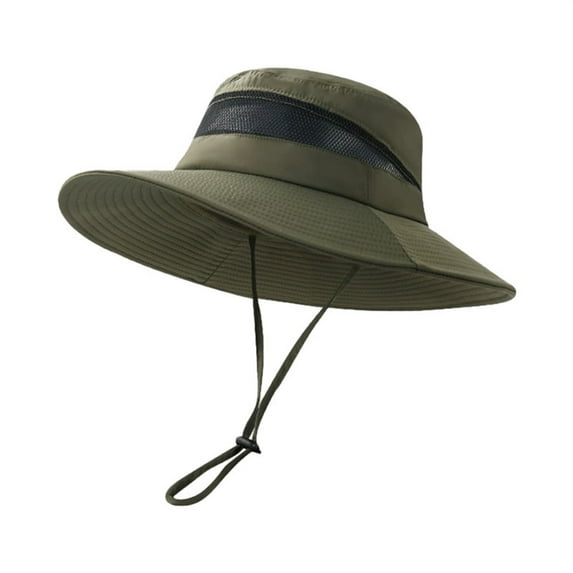 Womens Sun Hat BWASD Adjustable Foldable Wide Brim Summer Beach Cap Sun Protection Fishing Hat UPF 50+ for Outdoor Rain Hiking Camping Green
