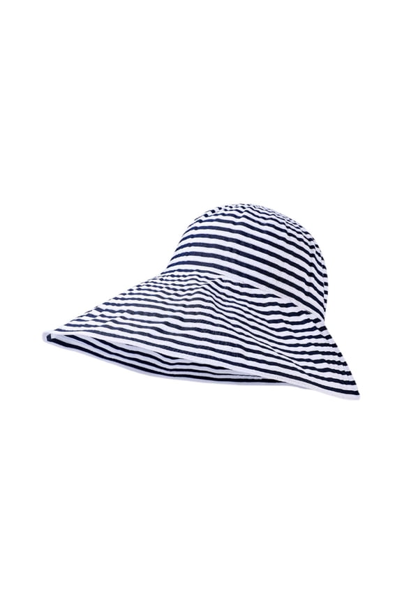 Womens Sun Hat , Cute Hats for Women , Straw Sun Hat Ladies' Striped Lazy Style Sun Hat with Wide Brim UPF 50+ for Beach and Outdoor Fashion