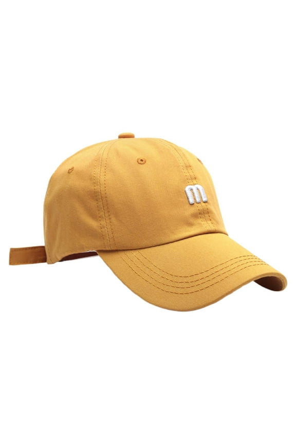 Womens Sun Hat Embroidered Running Workout Mens Activities Hat,Yellow,One Size