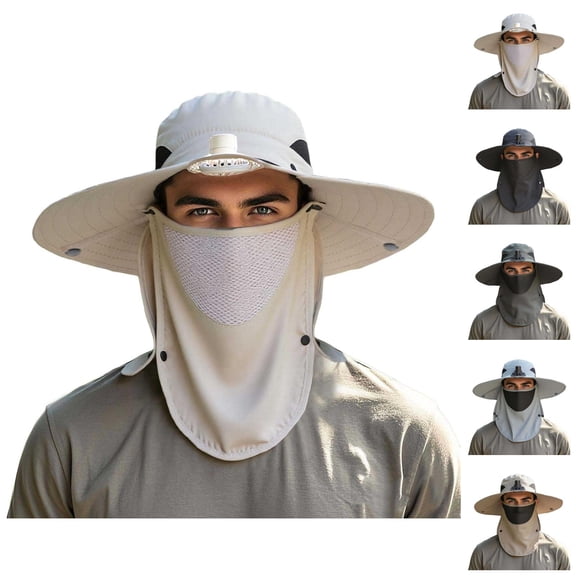 Womens Sun Hat with Fan – Solar-Powered Cooling Hat UV Protection for Summer Travel, Hiking, Pool, Outdoor Adventures, Adjustable Wide Brim Floppy Design