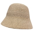 thumbnail image 1 of Womens Sun Hat Handmade Straw Bucket Wide Brim Packable Travel Summer Cap for Beach UPF 50+ Gardening Hats for Women Women Visors Pool Hat Men Baseball Mesh Hats for Men A Ha Summer Hat Neck, 1 of 3