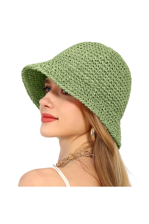 Womens Sun Hat Handmade Straw Bucket Wide Brim Packable Travel Summer Cap For Beach UPF 50+ Women Hats for Summer River Rafting Hats Dating Hat Sunblock Hats for Women Walking Hats for Men Swim Hats