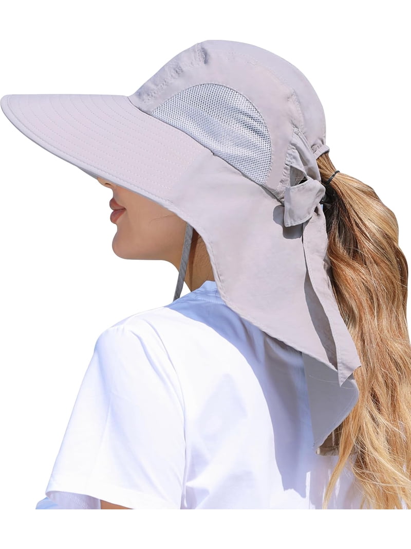 Womens Sun Hat Outdoor UV Protection Wide Brim Fishing Hat  display picture 1