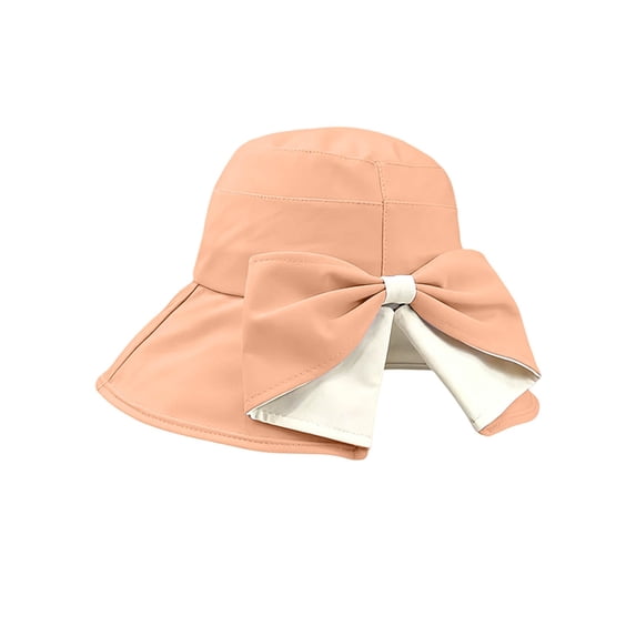 Womens Sun Hat Summer Big Brimmed Bow Sunscreen Hat