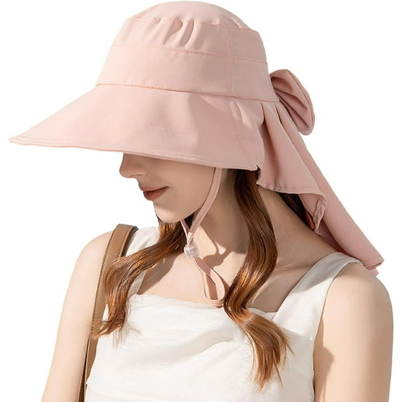 Womens Sun Hat UPF 50+ Wide Brim Gardening Hat with Neck Flap
