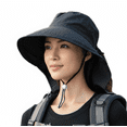 thumbnail image 1 of Womens Sun Hat UPF 50+ Wide Brim and Ponytail Hole, Hiking Safari Hat with Neck Fla, 1 of 6