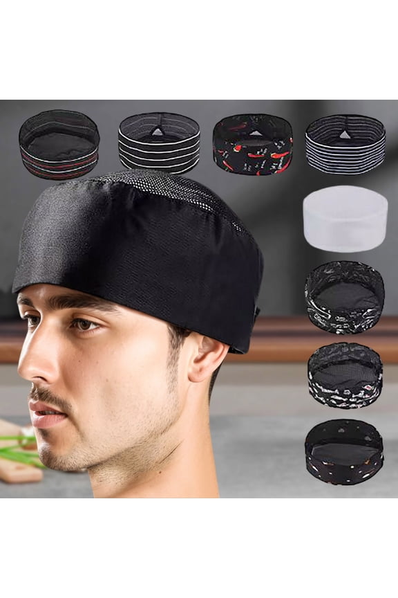 Womens Sun Hat Unisex Chef Hat Waiter Hat Catering Work Restaurant Kitchen Cap Black One Size