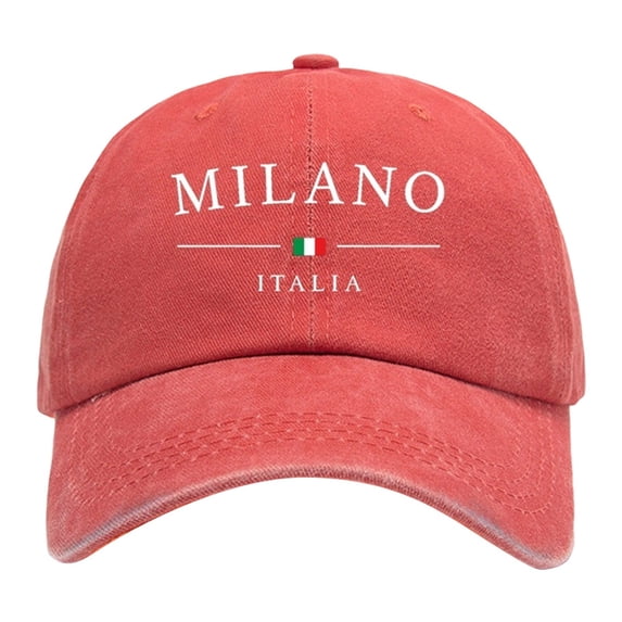 Womens Sun Hat Unisex Milan Printed Baseball Cap Retro Washed Duckbill Cap