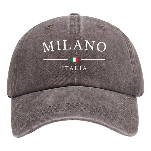 Womens Sun Hat Unisex Milan Printed Baseball Cap Retro Washed Duckbill Cap