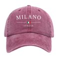 thumbnail image 1 of Womens Sun Hat Unisex Milan Printed Baseball Cap Retro Washed Duckbill Cap, 1 of 3