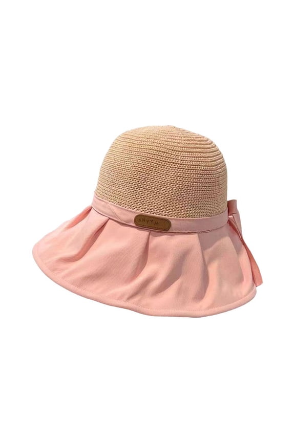 Womens Sun Hat, Wide Brim UV Protection Outdoor Bucket Hat, Foldable Beach Summer Sun Bucket Hats, for Hiking Beach Fishing Summer Safari-1Pcs