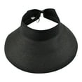thumbnail image 1 of Womens Sun Hat, Yigetop Sun Visor Hats for Women Wide Brim Straw Ponytail Summer Beach Hat Uv Upf Packable Foldable Travel Sun Visors for Women Black One Size, 1 of 1