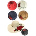 thumbnail image 1 of Womens Sun Hat with Flower Details, Assorted Color - Case of 24, 1 of 1
