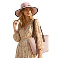 thumbnail image 1 of Womens Sun Hats Bohemian Festival Wide Brim Sun Hat with Adjustable Tie, 1 of 5