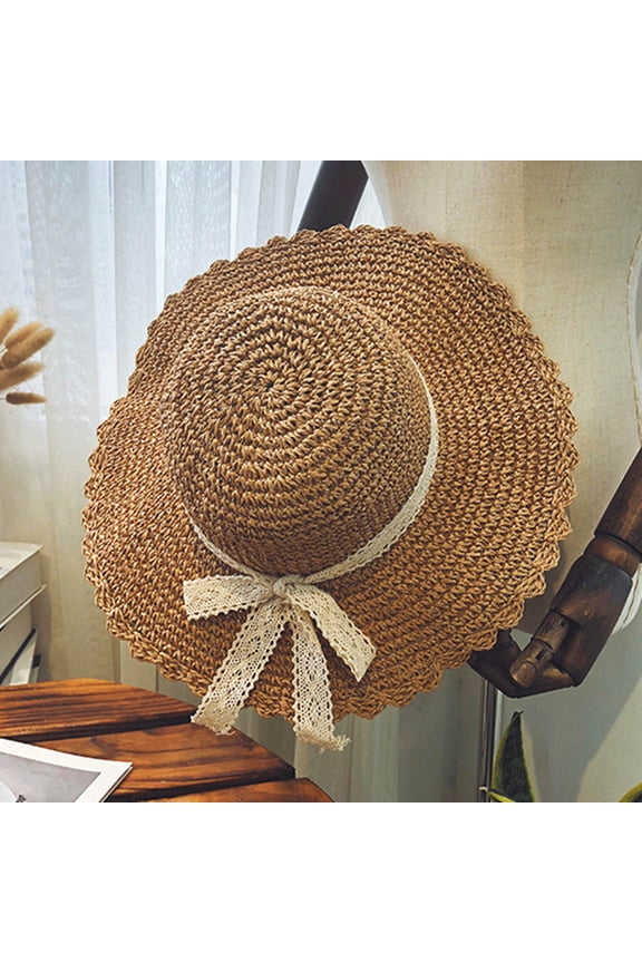 Womens Sun Hats, Brown Beach Hat Women Summer Version Versatile Sunshade Hat Great Sailing Along The Sea Grass Hat, Women's Sun Hats, M, Women's Sun Hat, Sun Hat Women