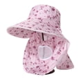 thumbnail image 1 of Womens Sun Hats Full Coverage Floral Large Brim Sun Hat with Neck Breathable Mesh Upf 50 Adjustable Chin Strap Cap, 1 of 3
