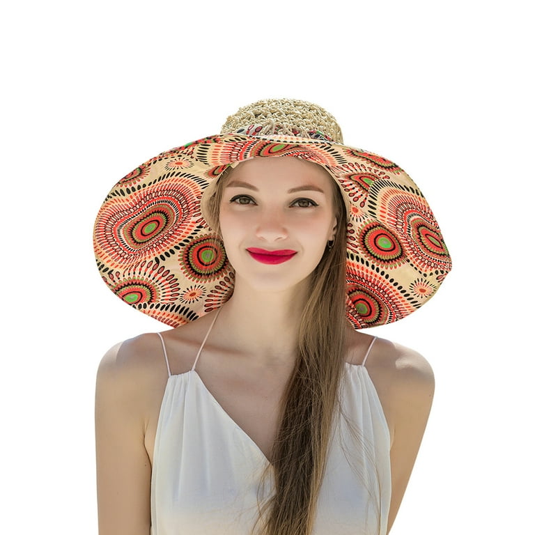 Buy SHENTIANWEI Youth Sun Hat Shuck Fashion Woman Beach Big Flower