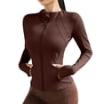 thumbnail image 1 of Womens Sun Protection Shirts Full Zip Stand Collar Jacket UPF 50+ Lightweight Breathable Athletic Top with Thumb Holes for Daily Wear, 1 of 7