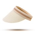 thumbnail image 1 of Womens Sun Visor Hat Straw Sun Visors for Women Summer Packable Ponytail Beach Hats for Women Travel UPF 50+, 1 of 6