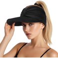 thumbnail image 1 of Womens Sun Visor Hat Wide Brim Summer Sun Hats UPF 50+ UV Protection Beach Hats Foldable Golf Visor for Women, 1 of 6