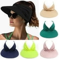thumbnail image 1 of Womens Sun Visor Hat Wide Brim Summer UPF 50+ UV Protection Beach Sport Cap, 1 of 6