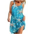 thumbnail image 1 of Womens Sundresses for Summer Casual, Women's Fashion Sexy Vintage Round Neck Sleeveless Printing Party Dresses Sleeveless Swing Dress Beach Swimsuit Cover Ups with Pockets 5 Dollars, 1 of 5