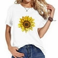 thumbnail image 1 of Womens Sunflower Shirts For Women Flower Graphic Tees Shirts Inspirational Tees Casual Faith Shirt Tops Black 2XL, 1 of 5
