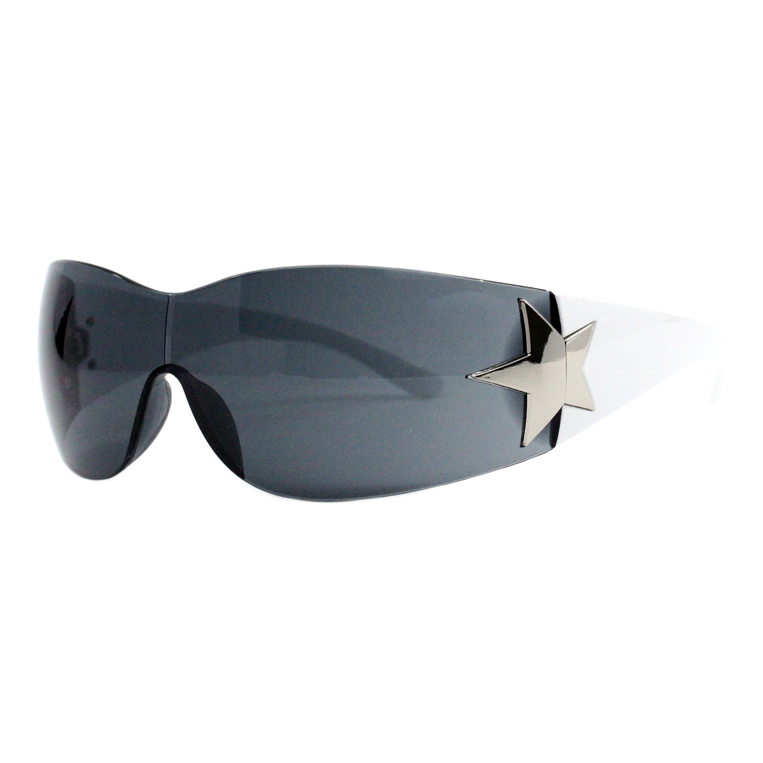 Womens Sunglasses Rimless Rectangular Shield Wrap Around  display picture 2