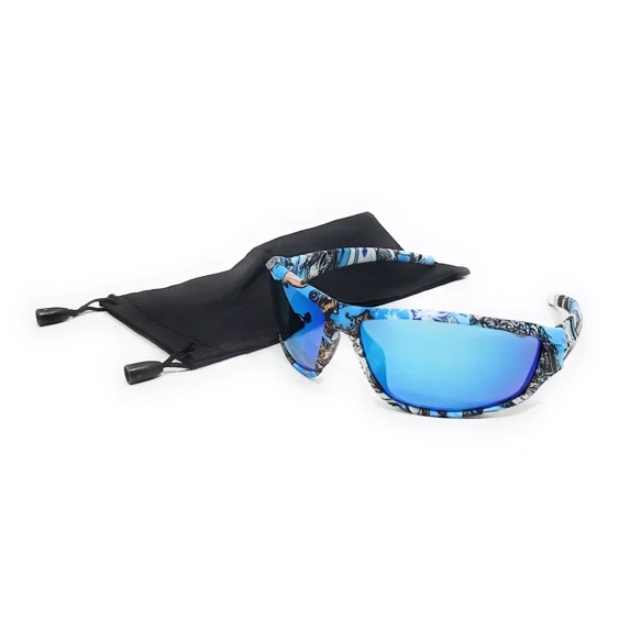 Womens Sunglasses Swirl Flower Marble Design Wrap Around Shades Glasses + Case