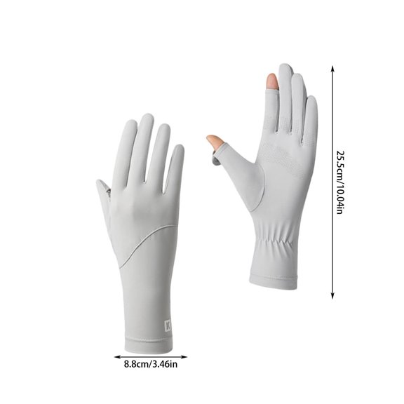 Womens Sunscreen Gloves,Sun Gloves Women Uv Protection,Sunscreen Gloves Breathable,Non-Slip Full Finger Touchscreen Driving Gloves, Ice Silk Thin Running Gloves,Summer Ice Silk Gloves for Women