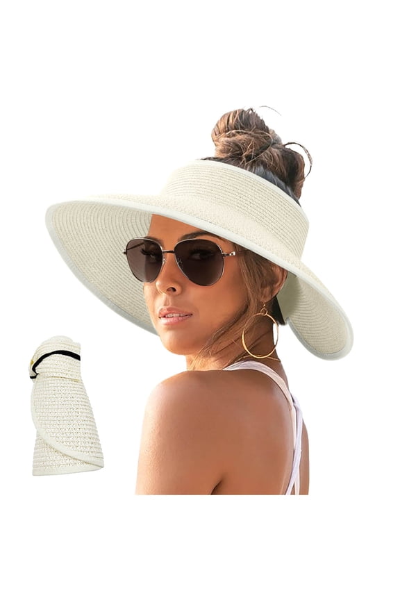 Womens Sunshade Hat Korean Edition Women Open Top Big Sunscreen Sun Hat No Top Foldable Hat Mens Beach Hat Camping Hat Men Sombrero Impermeable Visor Hats Women's Hats Women Fedora Womens Summer Hat
