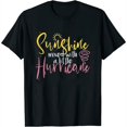 thumbnail image 1 of Womens Sunshine Mixed With A Little Hurricane Positive Vibes T Shirt Black Small, 1 of 5