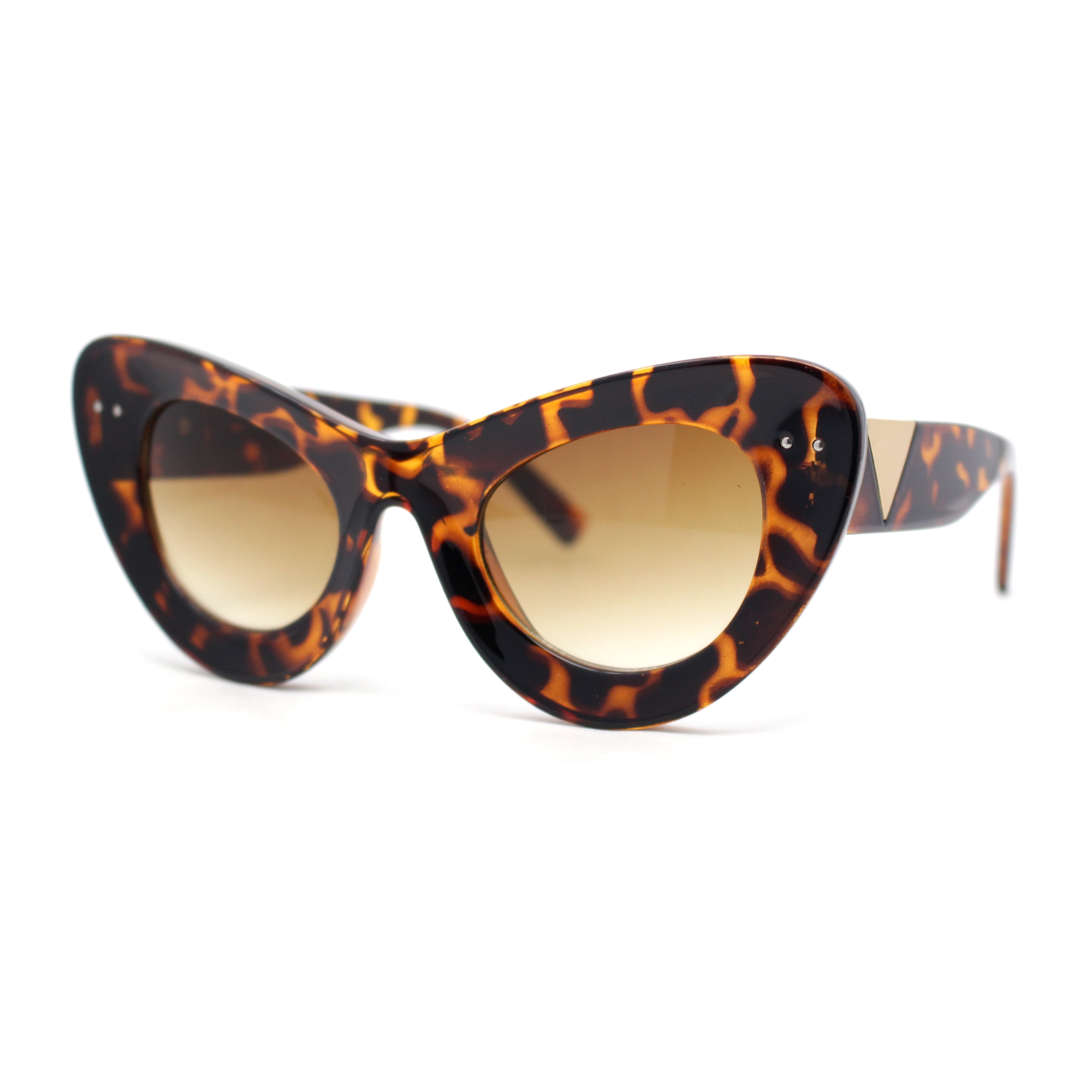 Womens Super Thick Exaggerated Oversize Cat Eye Sunglasses  display picture 2