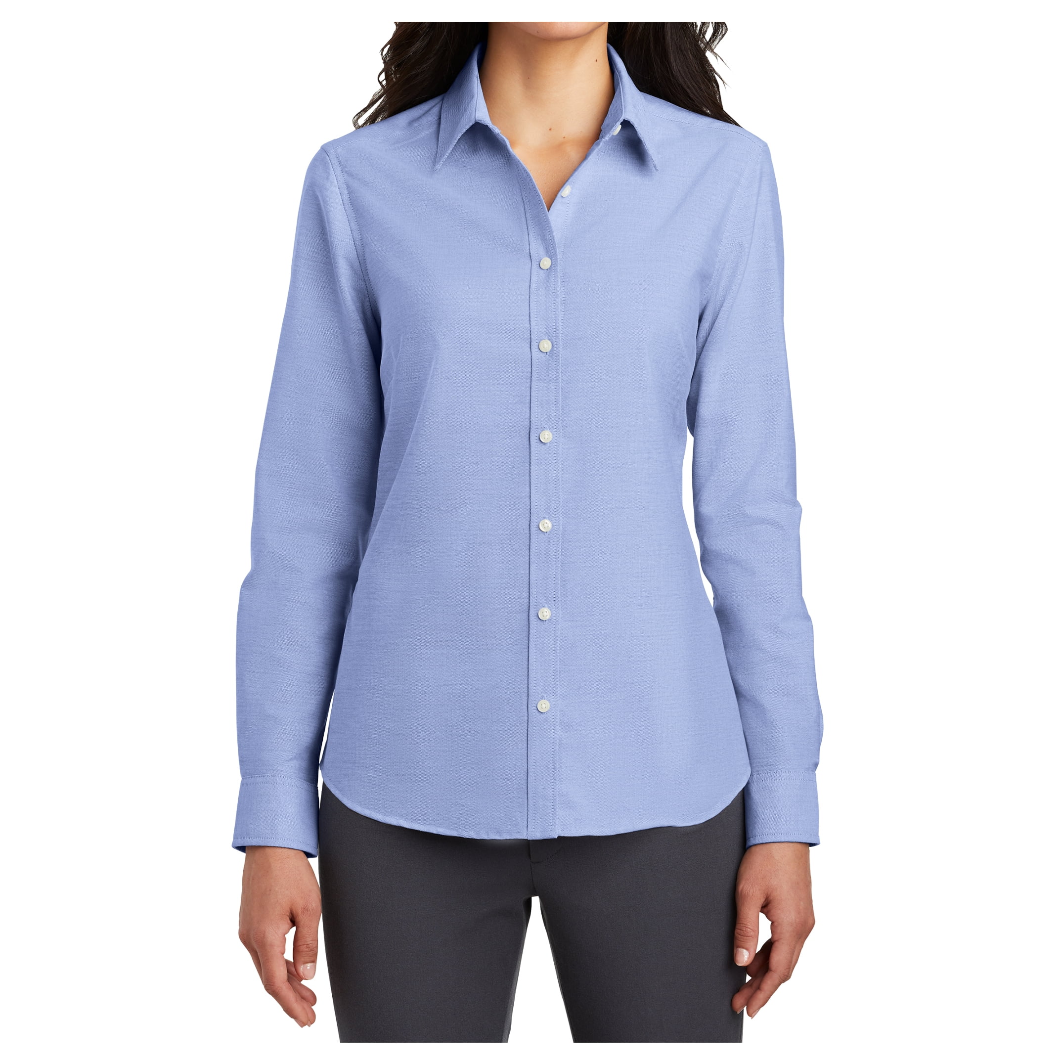 Womens SuperPro Oxford Cotton Polyester Shirt Oxford Blue 3X Large womens-superpro-oxford-cotton-polyester-shirt-oxford-blue-3x-large