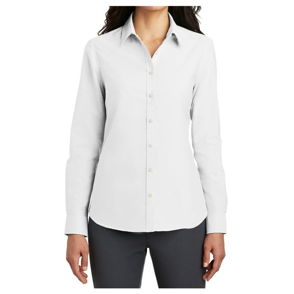Womens SuperPro Oxford Cotton/Polyester Shirt White Medium