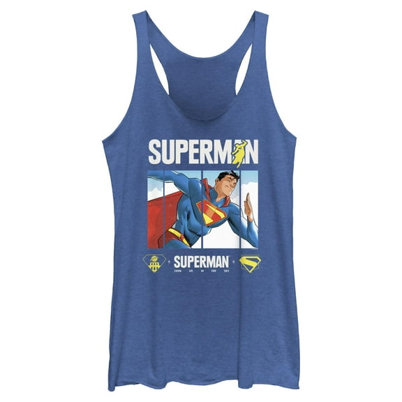 Womens Superman Fast Hero Racerback Tank