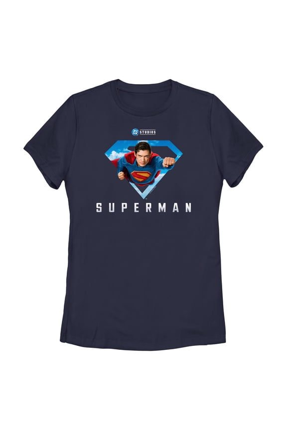 Womens Superman Flying Pose T Shirt