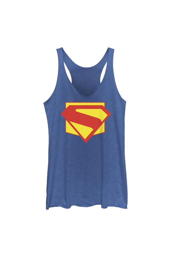 Womens Superman Logo Shield Racerback Tank