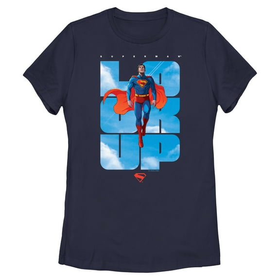 Womens Superman Look Up Pose T Shirt