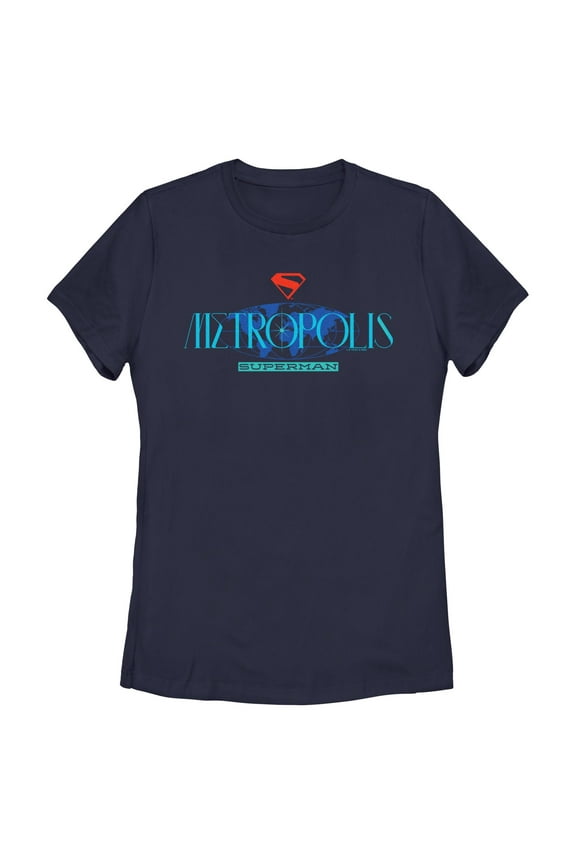 Womens Superman Metropolis Logo T Shirt