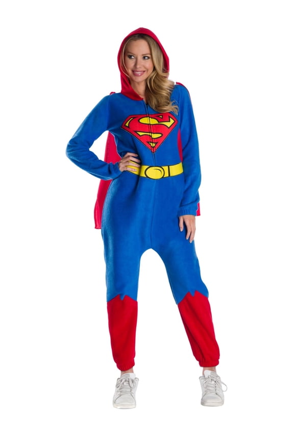 DC Comics Superman Comfy Wear Costume for Adults by Rubies, Women's Large