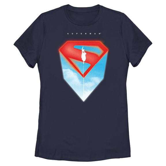 Womens Superman Sky Logo T Shirt