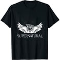 thumbnail image 1 of Womens Supernatural Slogan Design V-Neck T-Shirt Black M, 1 of 5